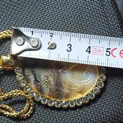 Eysell Sedef Carving Cameo Kolye