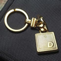 D Harfi Altın Kaplama Anahtarlık