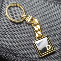 D Harfi Altın Kaplama Anahtarlık