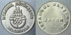 İSTANBUL BÜYÜKŞEHİR BELEDİYESİ ULAŞIM JETONU. ESKİ.