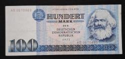 Doğu Almanya 100 Mark 1975 ÇÇT KAĞIT PARA(Lekeli)