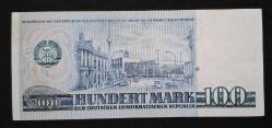 Doğu Almanya 100 Mark 1975 ÇÇT KAĞIT PARA(Lekeli)