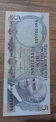 5 Türk lirası
