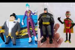 Batman joker Robin penguen figür oyuncak set koleksiyon nostalji tasarım vintage retro hobi reklam promosyon minyatür diorama