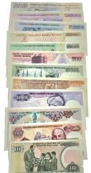 7 Emisyon 12,li Çil Set 10 TL ile 1,000,000 TL Arası