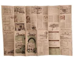 İzmir Turistik Şehir Rehberi Broşürü - 1952 [İngilizce] -70x50 cm