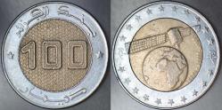 CEZAYİR 100 DİNAR 2020 SİRKÜLASYON HATIRA-ALCOMSAT UYDUSU. BİMETAL.