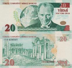 ** 8. EMİSYON 20 YTL I54 YENİ TÜRK LİRASI. ÇOK ÇOK TEMİZ.