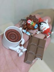 Ozmo Kinder Çikolata gofret anahtarlık süs maskot aksesuar set koleksiyon nostalji tasarım dekor hediye vintage retro hobi reklam promosyon minyatür diorama