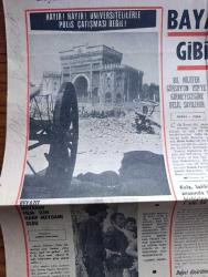 Halka ve Olaylara Tercüman Gazetesi - Turkish Newspaper - 10 Ağustos 1969 - Celal Bayar boynumda idam halkası bileklerimde kelepçe taşırken bile kimseye yalvarmadım dedi - Celal Bayar kızım Nilüfer Gürsoy bir hasım gibi çalışamaz dedi - Bu Nilüfer Gürsoy'un YTP'ye girmeyeceğine delil sayıyor - üniversitelerle polis çatışması değil Beyazıt meydanı film için harp meydanı oldu Fotoğraf - paralı askerler filminde Tony Curtis Beyazıt'ta Fotoğrafı - Üçüncü müze soyguncusu Mithat Eraslan da Edirne'de yakalandı - Borsalar Birliği Başkanı Sırrı Enver Batur yakında yeni seçime gidilecek dedi - daktilo'da 5 dünya rekoru kırdık - sözün kısası yazan Rauf Tamer - Mustafa Kemal Karabekir yazan Ahmet Kabaklı - kardeşlerin savaş meydanı yazan Celal Yardımcı - Rıfkı Alkan jokey kulübünü itham etti - Mithatpaşa stadını Galatasaray ve İstanbulspor aydınlatacak - Beşiktaş'ın yeni golcüsü Nihat Yayöz'ün sarı kırmızı renklere hıncı var Fotoğrafı - basketboldaki başarımız Polonya'yı 98 49 yendik - at yarışı