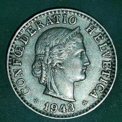 İSVİÇRE  1943   20  RAPPEN