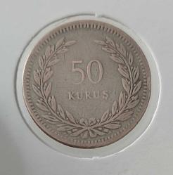 1947 GÜMÜŞ 50 KURUŞ ORİJİNAL ÇOK ÇOK TEMİZ 3T2YY1 NADİRDİR