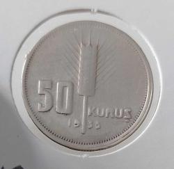 1935 YILI ORİJİNAL GÜMÜŞ 50 ELLİ KURUŞ RR1VV2AA ÇOK NADİR