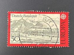 Almanya Pulu - Germany Stamp - Postadan Geçmiş Pul Filateli - 1978 DAMGALI - Siebengebirge ile Ren manzarası Temalı Pul , 50 PARA - YABANCI PULLAR, NOSTALJİK DOĞUM GÜNÜ HEDİYESİ