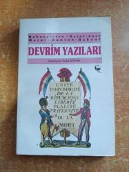 DEVRİM YAZILARI : Robespierre , Saint-Just , Marat , Danton , Babuef .. (TEK baskı-1989) .. “FRANSIZ İHTİLALİ'nin 200. Yılı Anısına”
