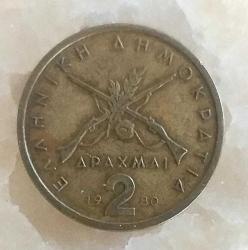 Yunanistan 2 Drahmi 1980