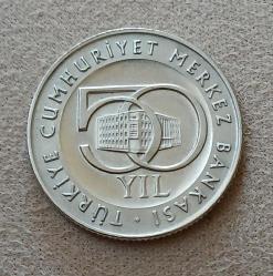 TCMB 50 Yıl Gümüş Hatıra Para 1981