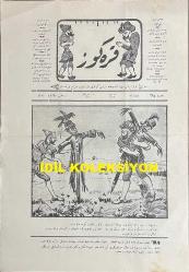 Osmanlıca Karagöz Mizah Dergisi-Gazetesi, Orijinal Dönem Basım, (Ottoman Magazine-Newspaper-Journal Illustré Kara-Gueuz) - 2 Aralık 1914 - Sayı: 694 - Hicri: 13 Muharrem 1332 - Rumi: 19 Teşrin-i Sani 1330 - Karikatürist Ali Fuat Bey'in Çalışması: 