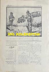 Osmanlıca Karagöz Mizah Dergisi-Gazetesi, Orijinal Dönem Basım, (Ottoman Magazine-Newspaper-Journal Illustré Kara-Gueuz) - 2 Aralık 1914 - Sayı: 694 - Hicri: 13 Muharrem 1332 - Rumi: 19 Teşrin-i Sani 1330 - Karikatürist Ali Fuat Bey'in Çalışması: 