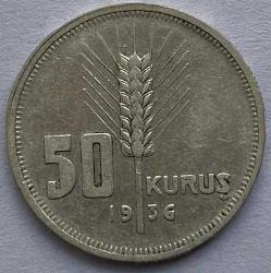1935 YILI 50 KURUŞ GÜMÜŞ ÇA-