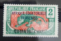 Fransız Ekvotoral Afrikasi Ubangi şari- Gabon- sürşarjlı- damgasız