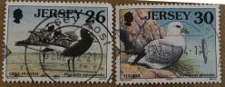1996.KUŞLAR  TEMA.JERSEY .2 PUL.DAMGALI