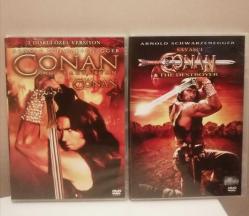 Conan the barbarian, conan the destroyer(savaşçı Conan) tiglon dvd set Türkçe dublaj, altyazılı