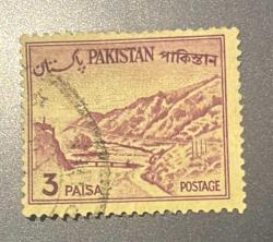 Pakistan Pulu - Pakistan Stamp - Postadan Geçmiş Pul Filateli -  Damgalı - Hayber Geçidi Temalı Pul  ,3 PARA - YABANCI PULLAR -NOSTALJİK DOĞUM GÜNÜ HEDİYESİ