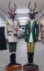 Üniformalı Dekoratif (Protokol) Geyik Heykel Modelleri. Çok Renkli, Alçı-Polyester. Büyük Boy/2 Adet. (19x30x135 cm) NOT: Geyik Heykelleri Kırılgan Olduğu İçin Satışımız İstanbul Sınırları İçinde Geçerlidir.