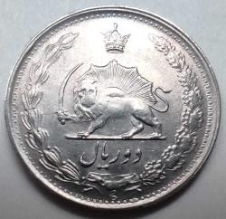 İran 1977 2 Riyal - Çil - Pehlevi Hanedanı Amblemli