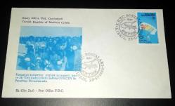 1985 Paraşütçü kızlar, Sabiha Gökçen, PInarbaşı Havaalanı, KKTHK İlk gün damgalı zarf KKTC