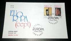 1993 Europa CEPT Çağdaş Sanat İlk Gün zarfı FDC Türkiye