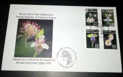 2008 Orkideler - Kır çiçekleri Sürekli seri İlk gün Damgalı Zarf seti FDC KKTC