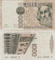 İTALYA 1000 LİRET 1982 ÇOK TEMİZ.