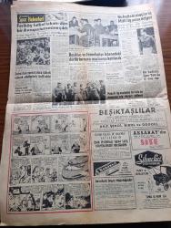 Hürriyet Gazetesi - Turkish Newspaper - 17 Mayıs 1960 - zirve toplantısı tehlike geçirdi - Kruşçef Eisenhower'in Rusya'ya gelmesi için yaptığı daveti dün birden geri aldı fotoğraf - İstanbul'un elektrik ihtiyacını Anadolu'daki santrallerden temin etmek için Kandilli ile Arnavutköy arasında dikilen direkler fotoğraf - Kıbrıslı Türkler acele beşli konferans istiyor - Cannes film festivali'nde parlayan yıldız Martine Messager fotoğraf - Adnan Menderes İzmir'de temel atma ve açılış töreninde bulundu fotoğraf - Zafer gazetesi yazı işleri müdürü Fatin Fuat Tozer Dün tahliye edildi fotoğraf - Lüks Nermin Dün hapisten çıktı Fotoğrafı - İstanbul sinema tiyatro programı  - Pathe plaklarında Sevim Erdi - Feriköy futbol takımı Dün bir Avrupa turnesine çıktı - Beşiktaş ve Fenerbahçe Adana'daki dörtlü turnuva maçlarına katılacak - Fransız santraforu Kopa barcelona'ya gidiyor fotoğraf - bu haftaki Spor Toto maçları - Fenerbahçe organizasyon komitesi dün de toplandı