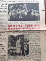 Yeni Asır Gazetesi - Turkish Newspaper - 20 Şubat 1960 - iftiraları işte yerlerde sürünüyor yazan Şevket Bilgin Başmakale - meclis 1963 bütçe müzakeresi'ne başladı - Celal Bayar Pakistan devlet reisinin daveti üzerine bu sabah Pakistan'a hareket etti Fotoğrafı - kraliçe elizabeth'in oğlu oldu - eski Hürriyet Partisi mebusları Demokrat Parti'ye geçtiler - inhisarlar vekili Hadi Hüsman dün saat 22.45'te motorlu trenle İstanbul'a geldi fotoğraf - Amerikalılar 7 milyon dolarlık tütün aldılar - dünyanın bugüne kadar hazırladığı en kudretli suni peyk Lockheed Agena Fotoğrafı - Caryl Chessman'ın idamı 60 gün geri bırakıldı - tanınmış ruh alimi Dr. Bedri Ruhselman vefat etti - yılın 365 günü her çeşit sebze yetiştirilebilecek - Keresteciler cumartesi öğleden sonra tatil yapacaklar - milli ligde bugün İzmir'de büyük şöhretler karşı karşıya - Demirspor Karagümrük maçı - Altay Galatasaray maçı fotoğraflar - Fenerbahçe dün sabah çalıştı - bahsi müşterek çalışmaları - Beşiktaş Göztepe karşısında
