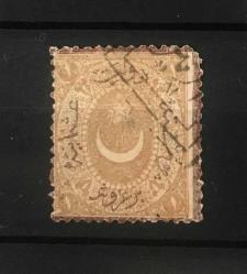 LOT.16 » 1868 AYYILDIZLI ( DULOZ ) TAKSE PULLARI 3.TİP KATALOG NO.58 - DAMGALI