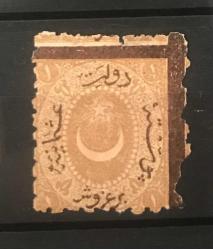 LOT.18 » 1870 AYYILDIZLI ( DULOZ ) TAKSE PULLARI 3.TİP DÜZENSİZ DANTEL KATALOG NO.67 ( KATALOG 10.000 LİRA )