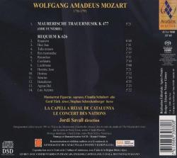 Mozart: Requiem K 626, Maurerische Trauermusik K477