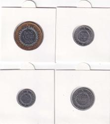 Kamboçya Tedavüldeki Madeni Paralar 4 adet Takım Normatif Kapama İçinde