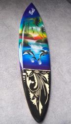 AHŞAP DEKORATİF SÖRF TAHTASI. DUVARA DEKORU DEKORU . BALİ TEMALI SIFIR GİBİ TEMİZ