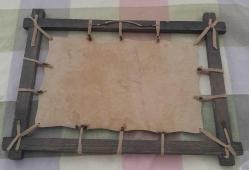 Deri Üzeri Kalem Çalışma Kurt Tablosu