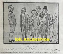 Osmanlıca Karagöz Mizah Dergisi-Gazetesi, Orijinal Dönem Basım, (Ottoman Magazine-Newspaper-Journal Illustré Cara-Gueuz) - 12 Temmuz 1924 - Sayı: 1703 - Hicri: 9 Zilhicce 1342 - Rumi: 12 Temmuz 1340 - Karikatür: Gazetelerde Namus İddiaları 