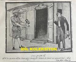 Osmanlıca Karagöz Mizah Dergisi-Gazetesi, Orijinal Dönem Basım, (Ottoman Magazine-Newspaper-Journal Illustré Cara-Gueuz) - 12 Temmuz 1924 - Sayı: 1703 - Hicri: 9 Zilhicce 1342 - Rumi: 12 Temmuz 1340 - Karikatür: Gazetelerde Namus İddiaları 