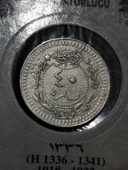 Sultan Vahdettin 1336/4 Nikel 40 Para