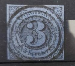 LOT.8 » Eski Alman Prensliği Thurn and Taxis 1852-1858 - 3 pf mavi
