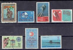 ÇEŞİTLİ KURUMLARA AİT , DEĞİŞİK KONDÜSYONLARDA YARDIM PULLARI.