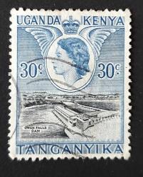 İngiliz sömürgesi Kenya -Uganda-Tanganika-damgalı