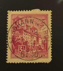 Avusturya Pulu - Österreich Austria Stamp - Postadan Geçmiş Pul Filateli - Damgalı - Esterhazy Sarayı, Eisenstadt Temalı Pul, 3.50 PARA - YABANCI PULLAR - NOSTALJİK DOĞUM GÜNÜ HEDİYESİ