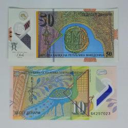 MAKEDONYA  10  VE 50 DİNAR